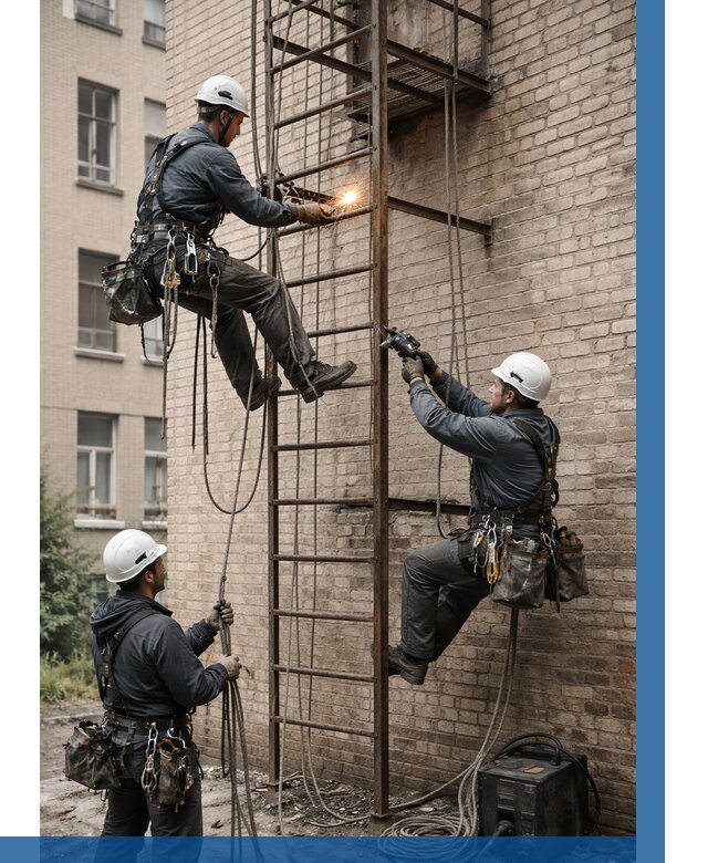 Ремонт пожарной лестницы в Волгодонске от 8207 р. | ВЫСОТНИК-Вгн