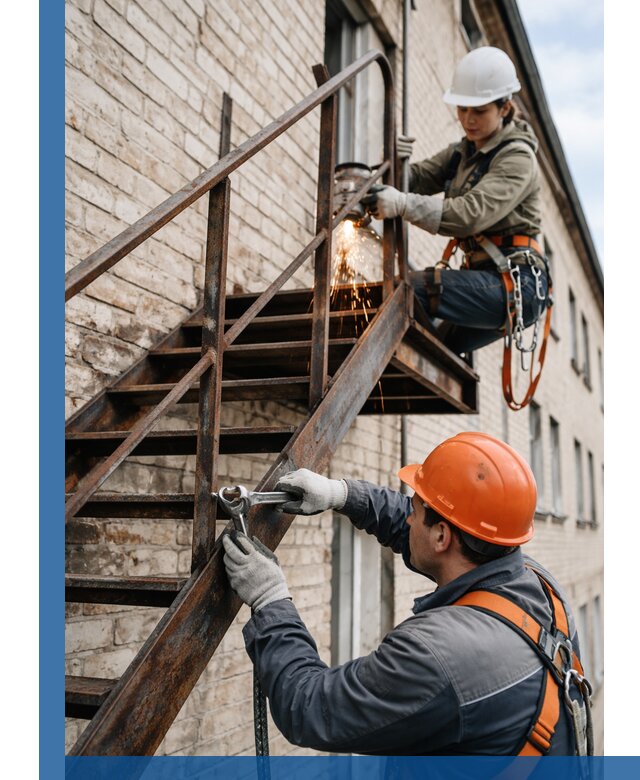 Ремонт и восстановление пожарных лестниц с выездом в Волгодонске