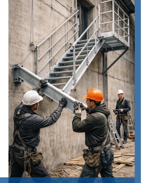 Монтаж металлических лестниц в Волгодонске от 16415 р. | ВЫСОТНИК-Вгн