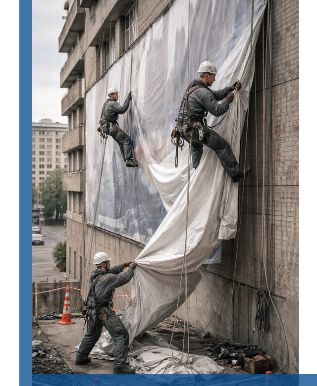 Демонтаж баннеров с фасада в Волгодонске оперативно и безопасно