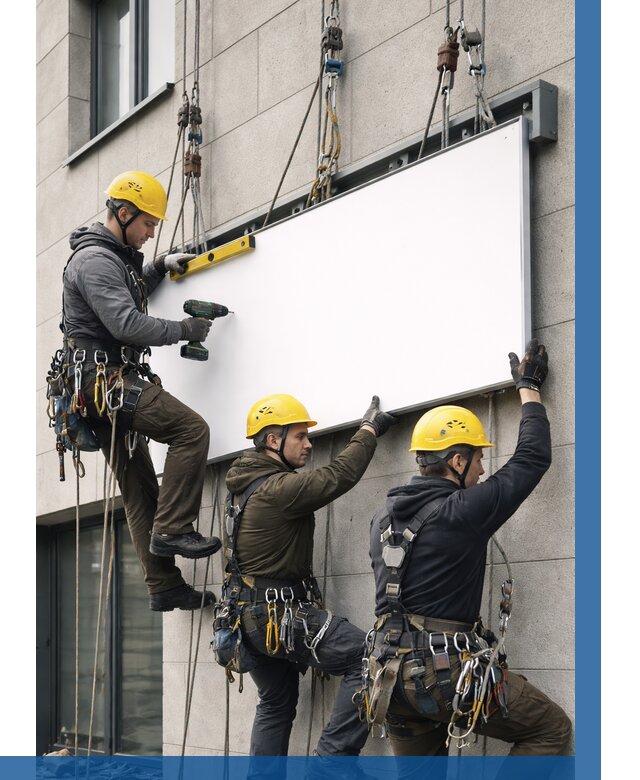 Монтаж рекламной вывески в Волгодонске от 8754 р. | ВЫСОТНИК-Вгн