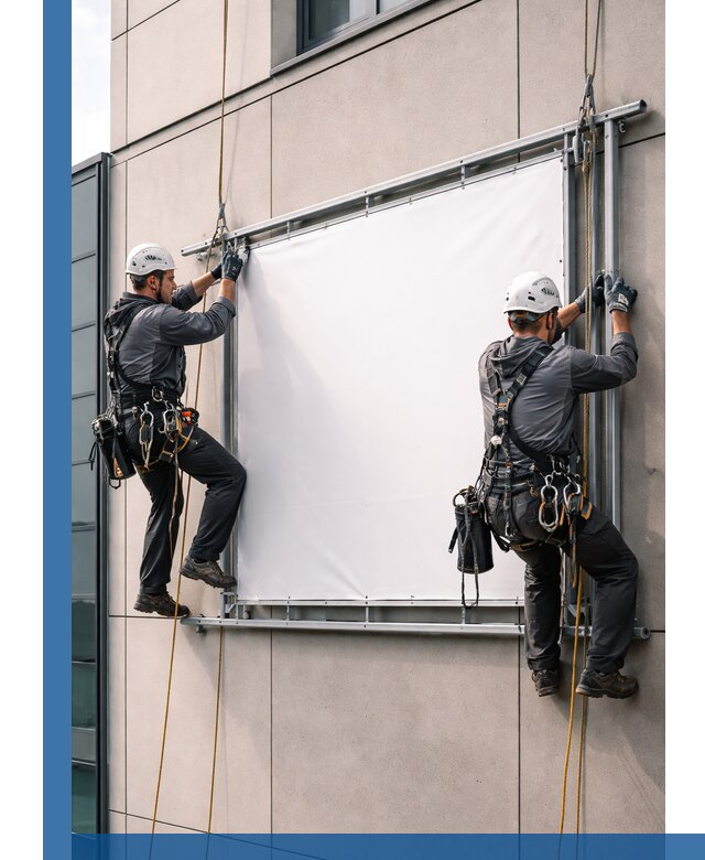 Монтаж наружной рекламной вывески в Волгодонске под ключ