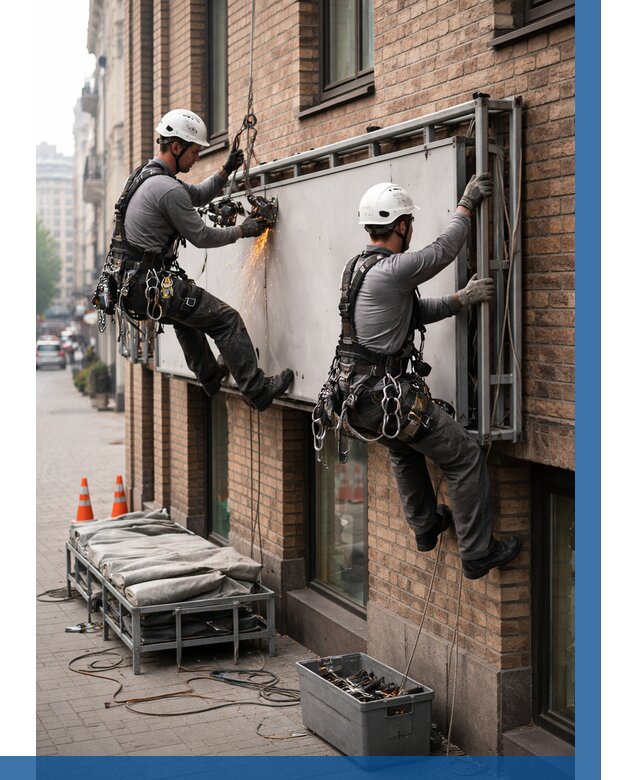 Демонтаж рекламной вывески в Волгодонске от 7113 р. | ВЫСОТНИК-Вгн