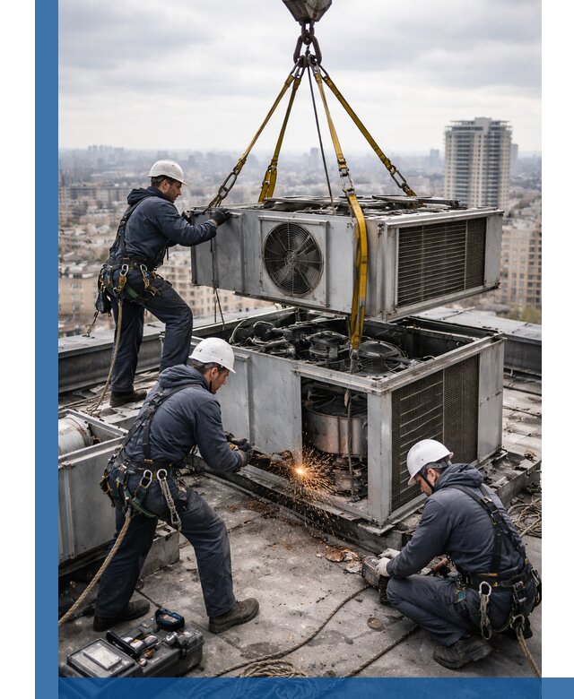 Демонтаж крышной установки в Волгодонске любой сложности