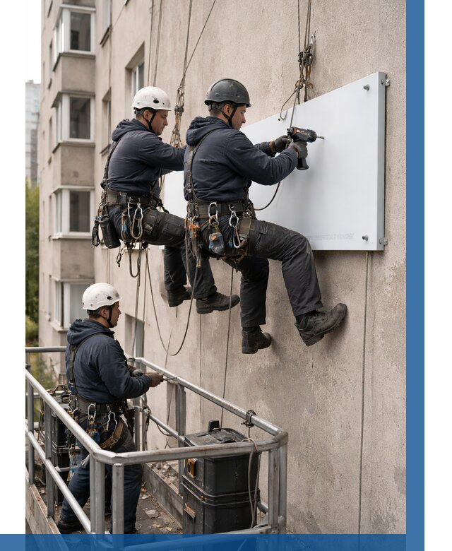 Монтаж табличек и указателей в Волгодонске от 3830 р. | ВЫСОТНИК-Вгн