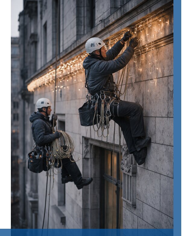 Монтаж новогодней иллюминации в Волгодонске от 9302 р. | ВЫСОТНИК-Вгн