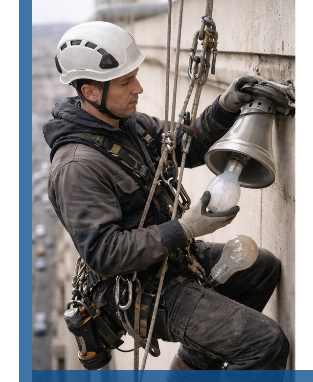 Замена ламп на высоте в Волгодонске профессионально и быстро