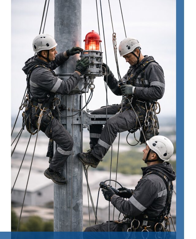 Монтаж заградительных огней в Волгодонске от 9302 р. | ВЫСОТНИК-Вгн