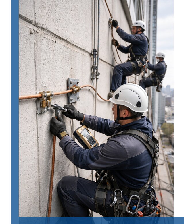 Монтаж системы заземления здания и молниезащиты в Волгодонске