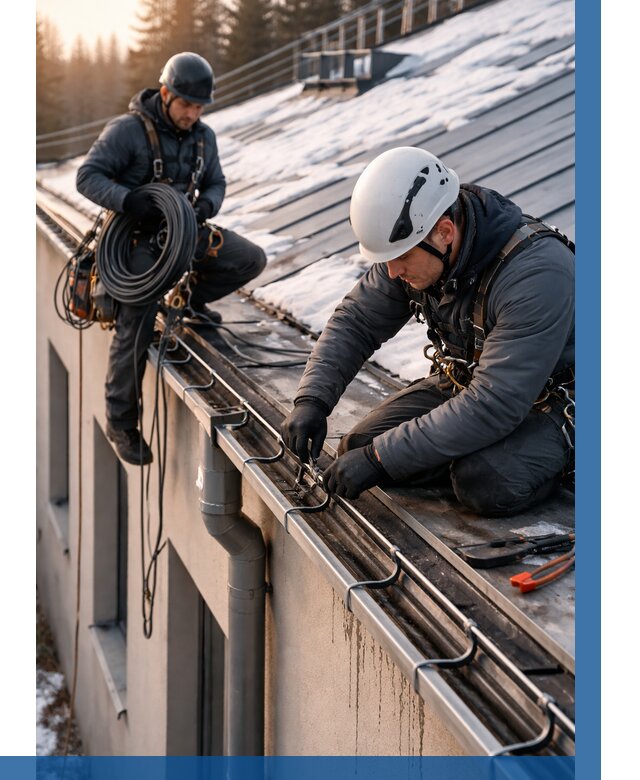 Монтаж греющего кабеля на кровле в Волгодонске от 492 р. | ВЫСОТНИК-Вгн