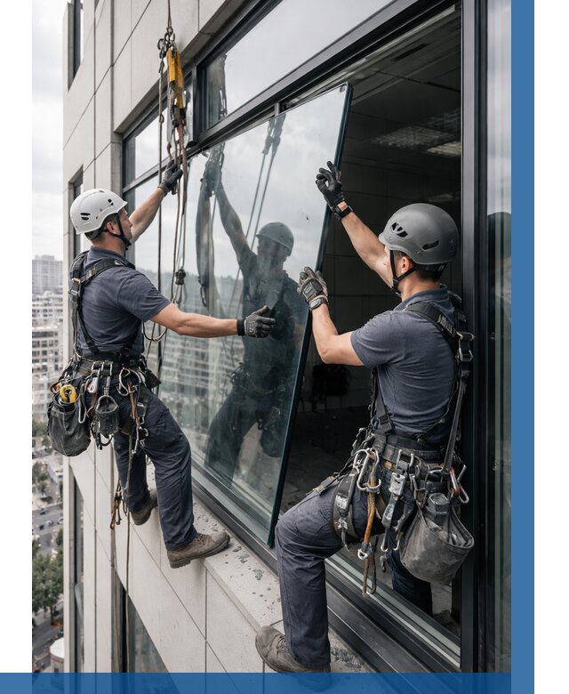 Замена стеклопакетов на высоте в Волгодонске от 6019 р. | ВЫСОТНИК-Вгн