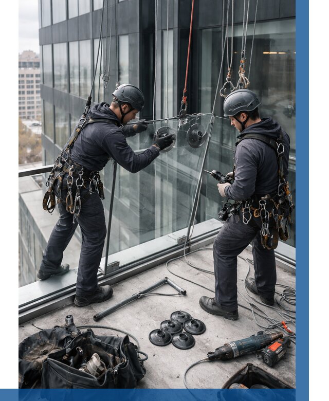 Монтаж стеклянных ограждений в Волгодонске от 2736 р. | ВЫСОТНИК-Вгн