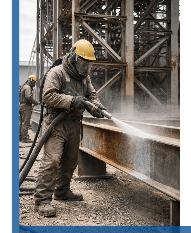 Пескоструйная очистка металлоконструкций в Волгодонске промышленная