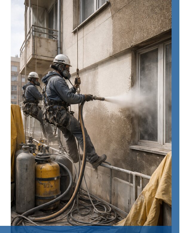 Пескоструйная очистка фасада в Волгодонске от 711 р. | ВЫСОТНИК-Вгн