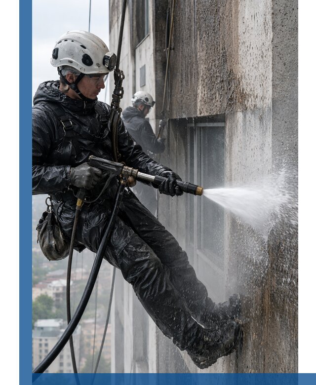 Гидроструйная очистка фасадов и конструкций в Волгодонске