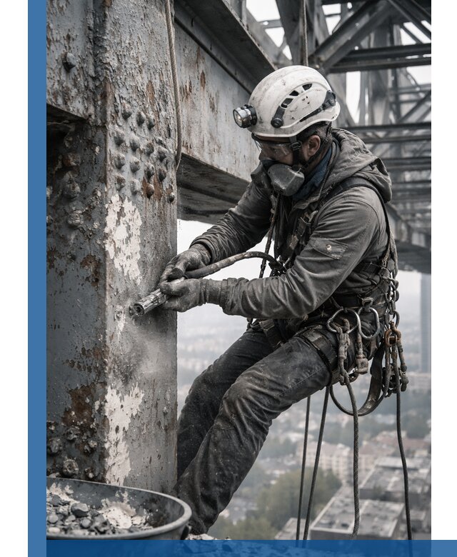 Удаление старой краски с металлических конструкций в Волгодонске