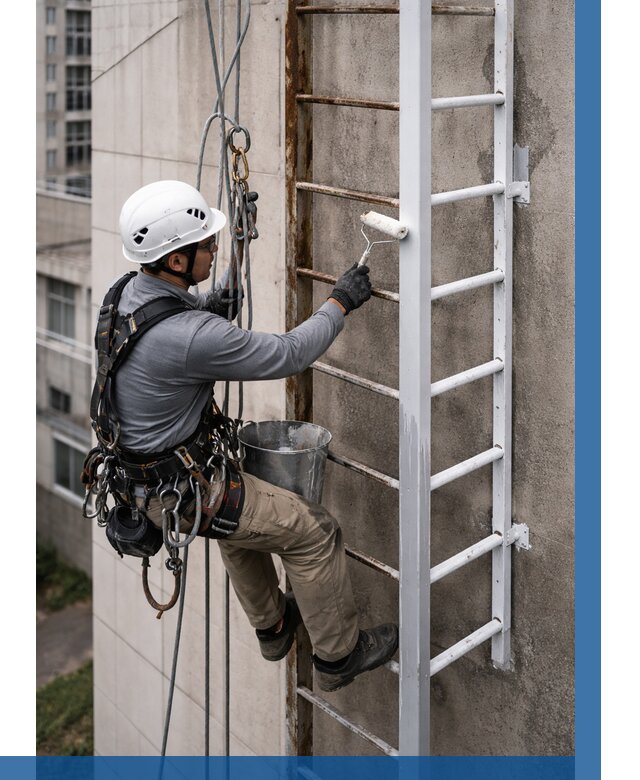 Покраска пожарных лестниц в Волгодонске от 4924 р. | ВЫСОТНИК-Вгн