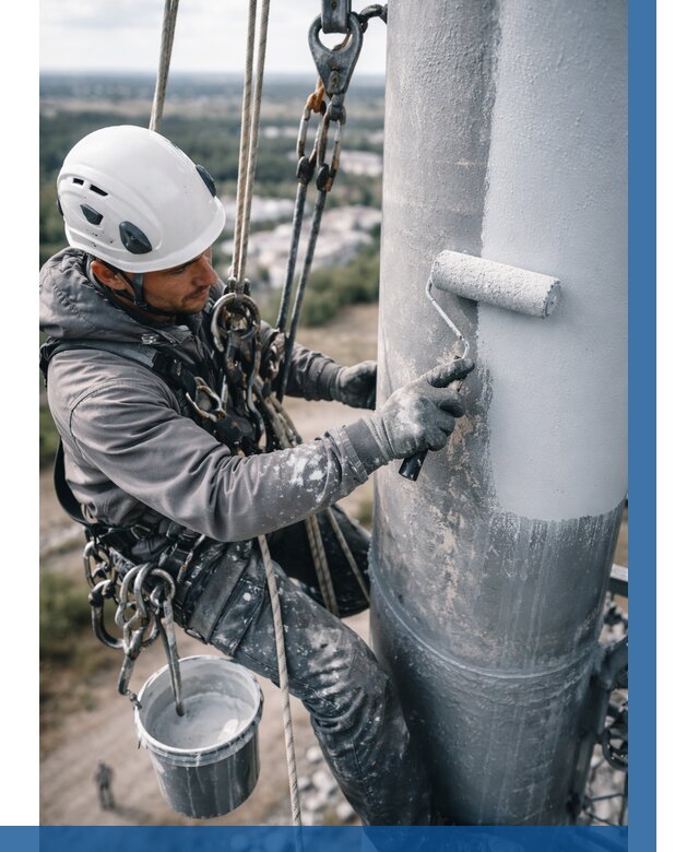 Покраска мачт связи под ключ в Волгодонске от 930 р. | ВЫСОТНИК-Вгн