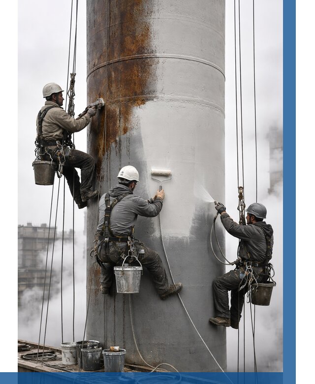 Покраска дымовых труб в Волгодонске от 9302 р. | ВЫСОТНИК-Вгн