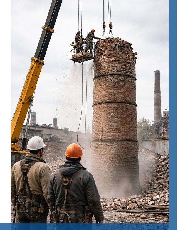 Демонтаж дымовой трубы в Волгодонске от 98487 р. | ВЫСОТНИК-Вгн, смета