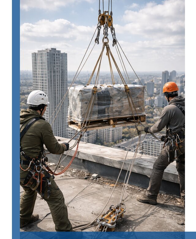 Подъем и монтаж крупногабаритных грузов на крышу в Волгодонске