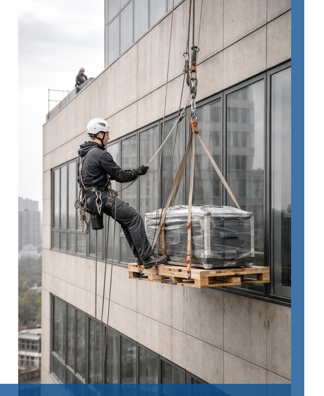 Спуск груза по фасаду в Волгодонске от 3830 р. | ВЫСОТНИК-Вгн