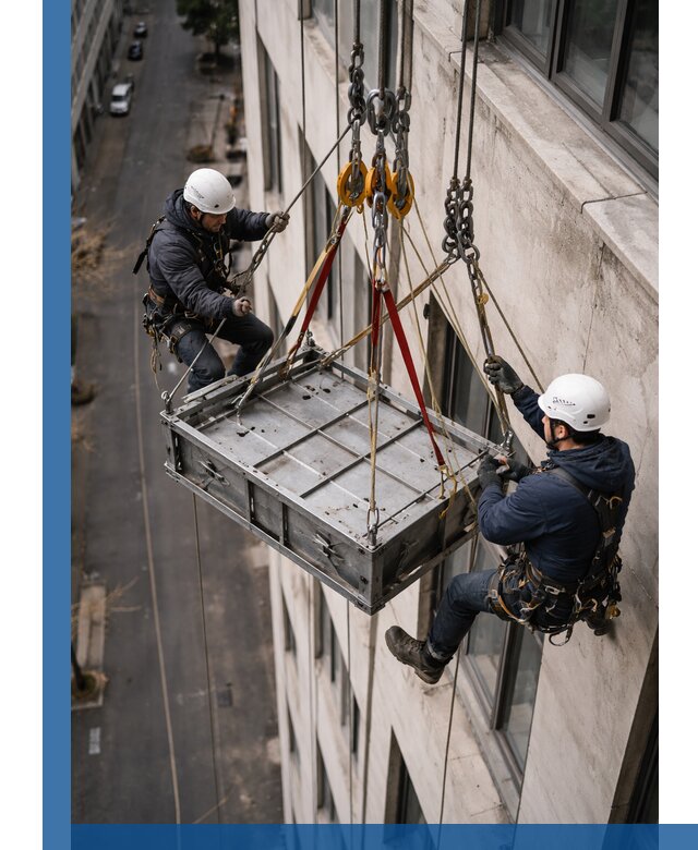 Спуск и подъем грузов по фасаду в Волгодонске для зданий
