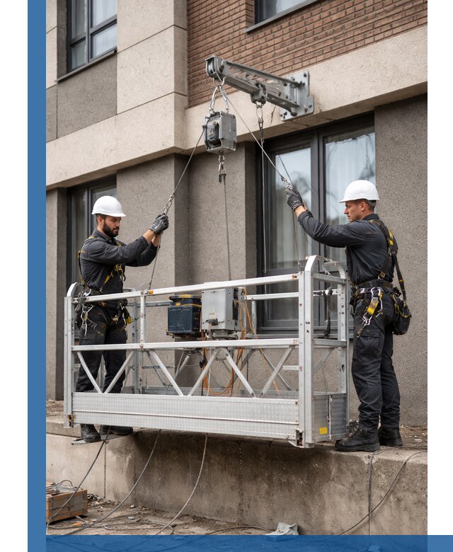 Монтаж и подъем фасадной люльки в Волгодонске с гарантией безопасности