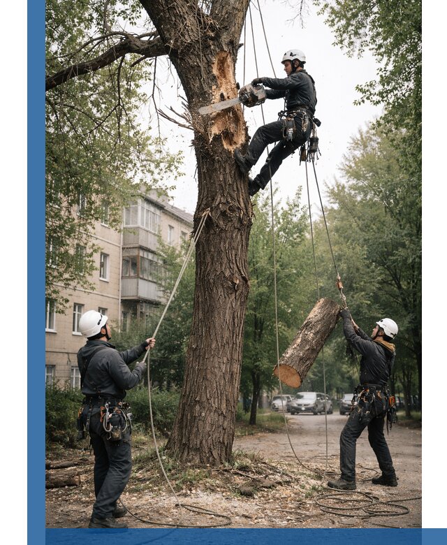 Срочное удаление аварийных деревьев в Волгодонске с гарантией безопасности