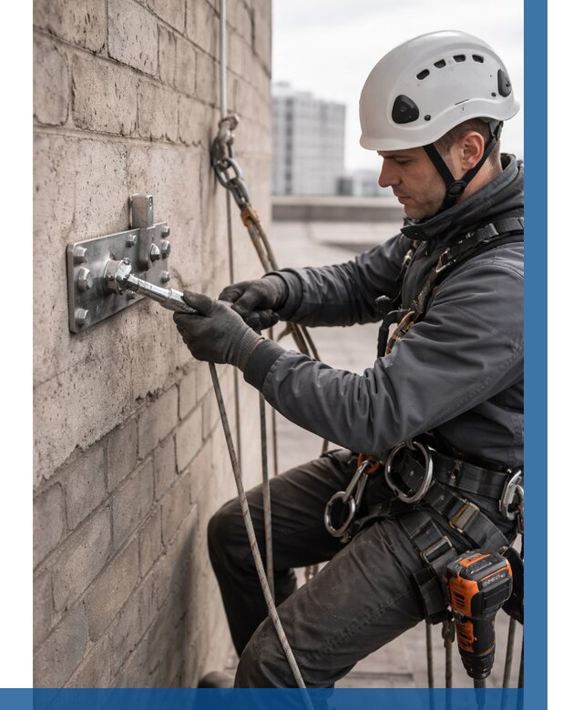 Установка анкерных точек в Волгодонске от 3830 р. | ВЫСОТНИК-Вгн