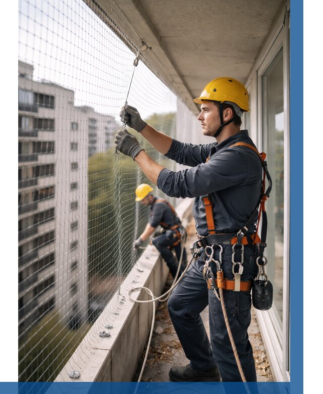 Монтаж сетки от птиц в Волгодонске от 4924 р. | ВЫСОТНИК-Вгн